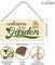 Welcome to Our Garden” Wooden Hanging Sign 5x10” – Funny Outdoor Farmhouse Decor